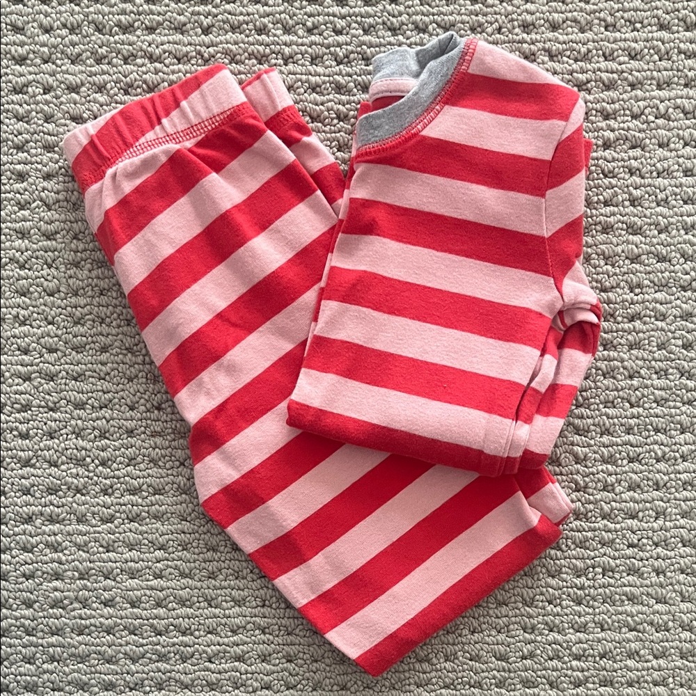 Mini Boden Striped Red and Pink Kids Pajamas 5T (110)